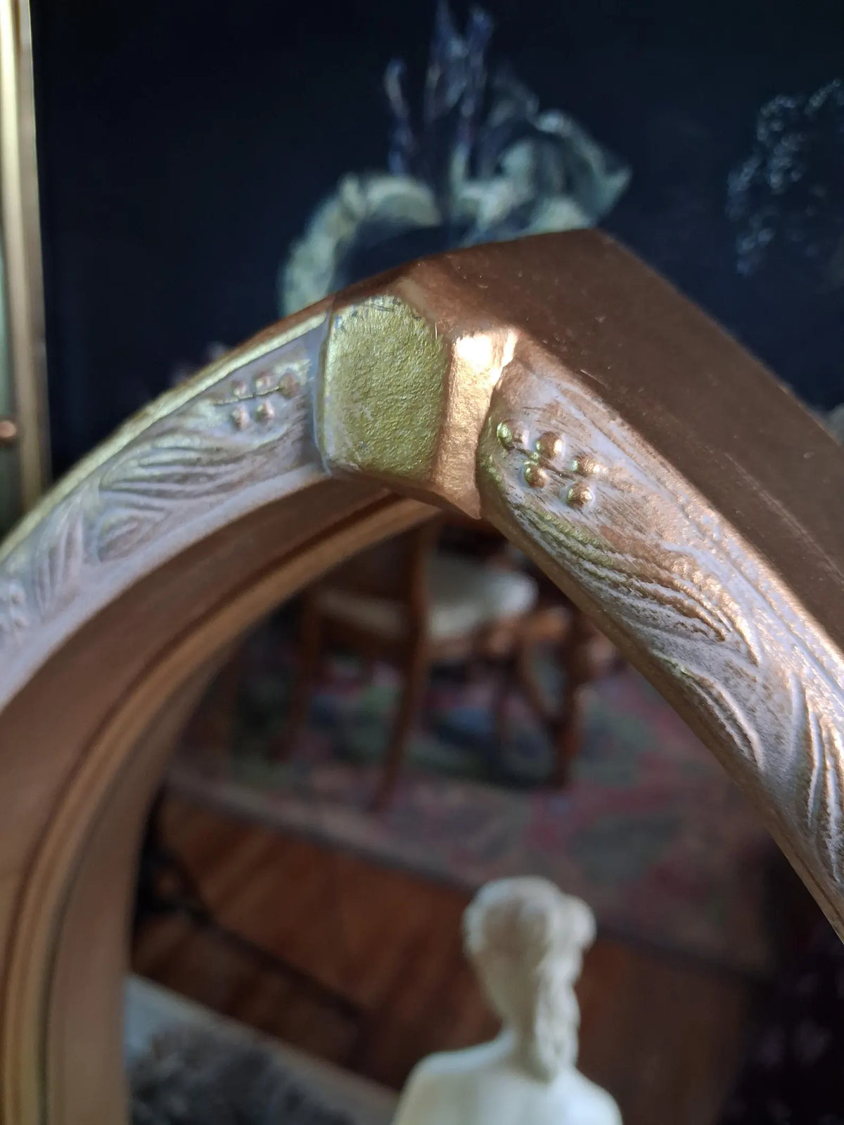 Vintage Gold Gothic Arched Mirror Shelf