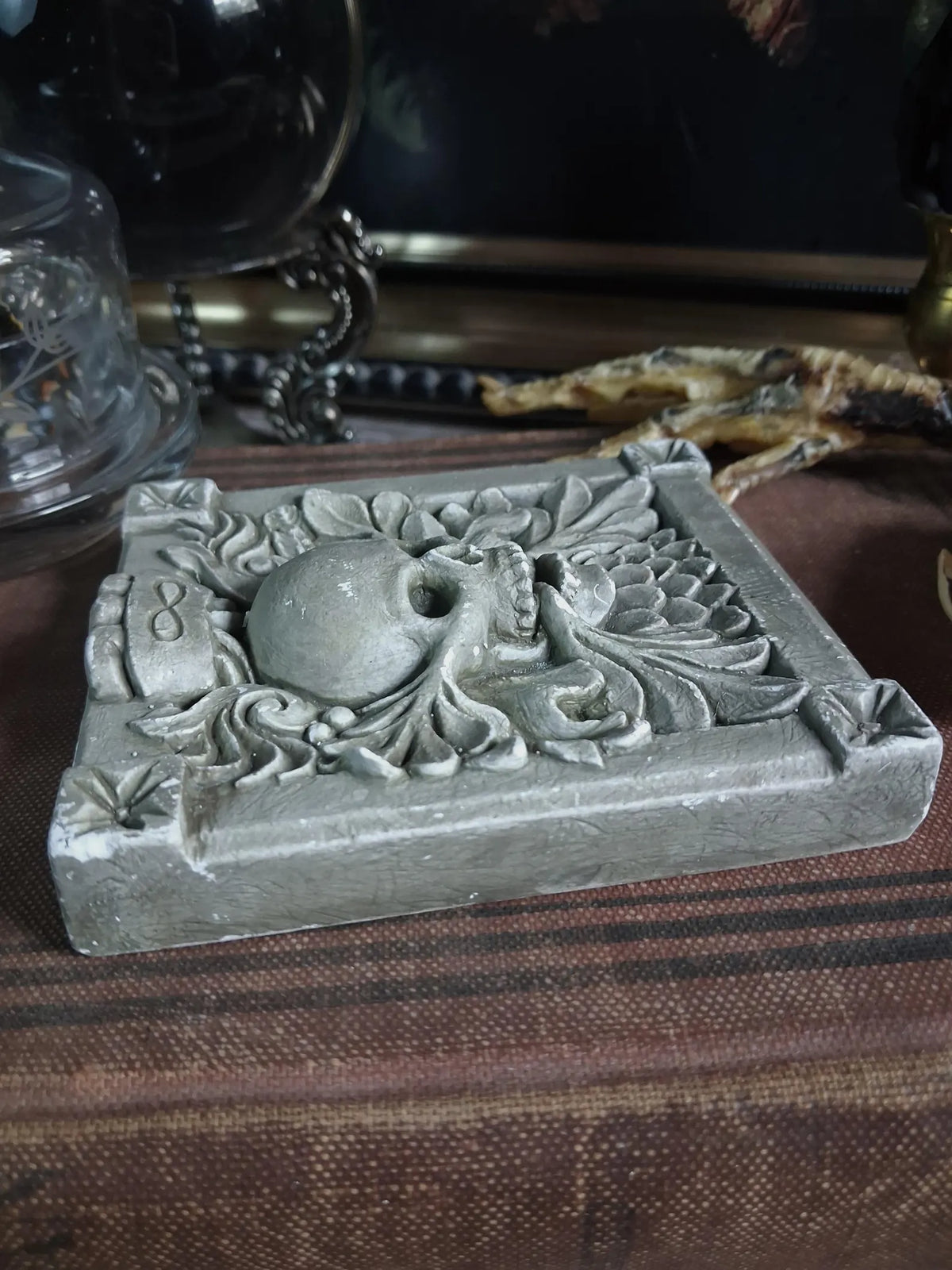 Vintage “Endless Spirit” Skull Wall Plaque