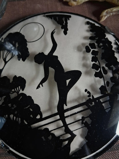 1920s Moonlit Dancing Nymph Silhouette