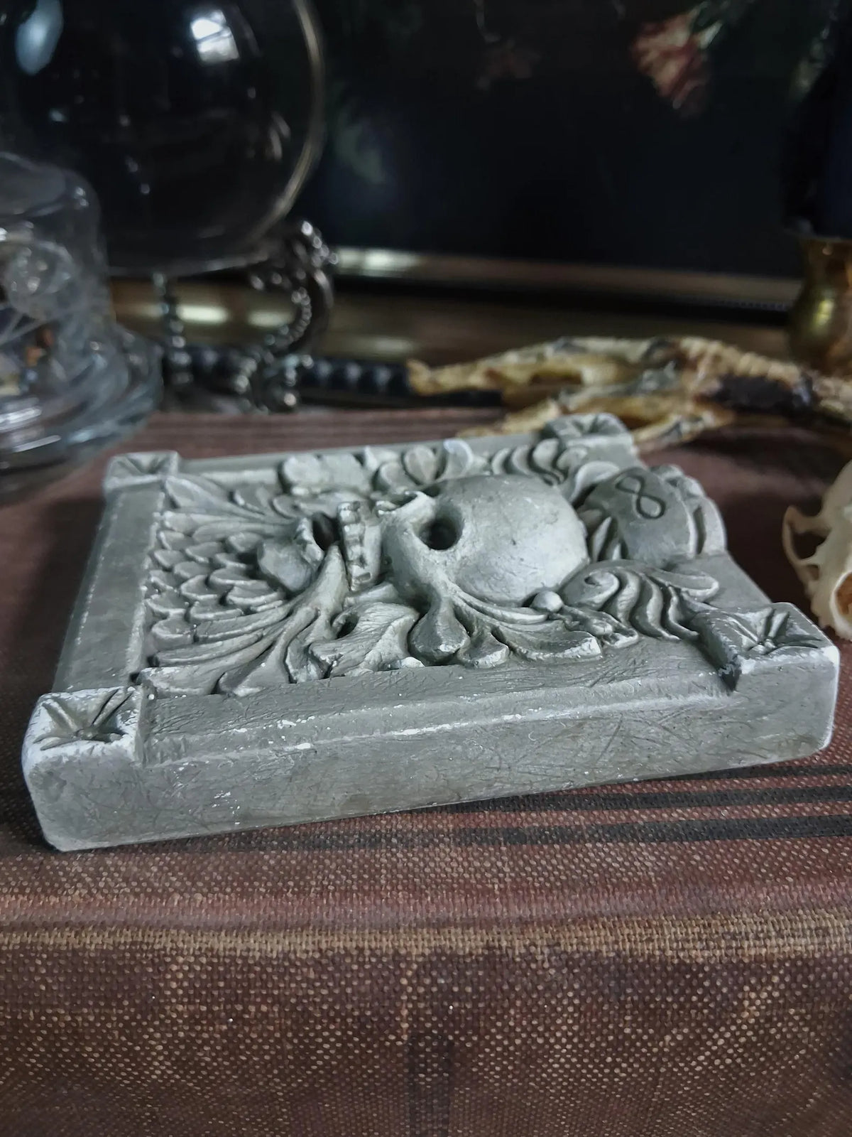 Vintage “Endless Spirit” Skull Wall Plaque