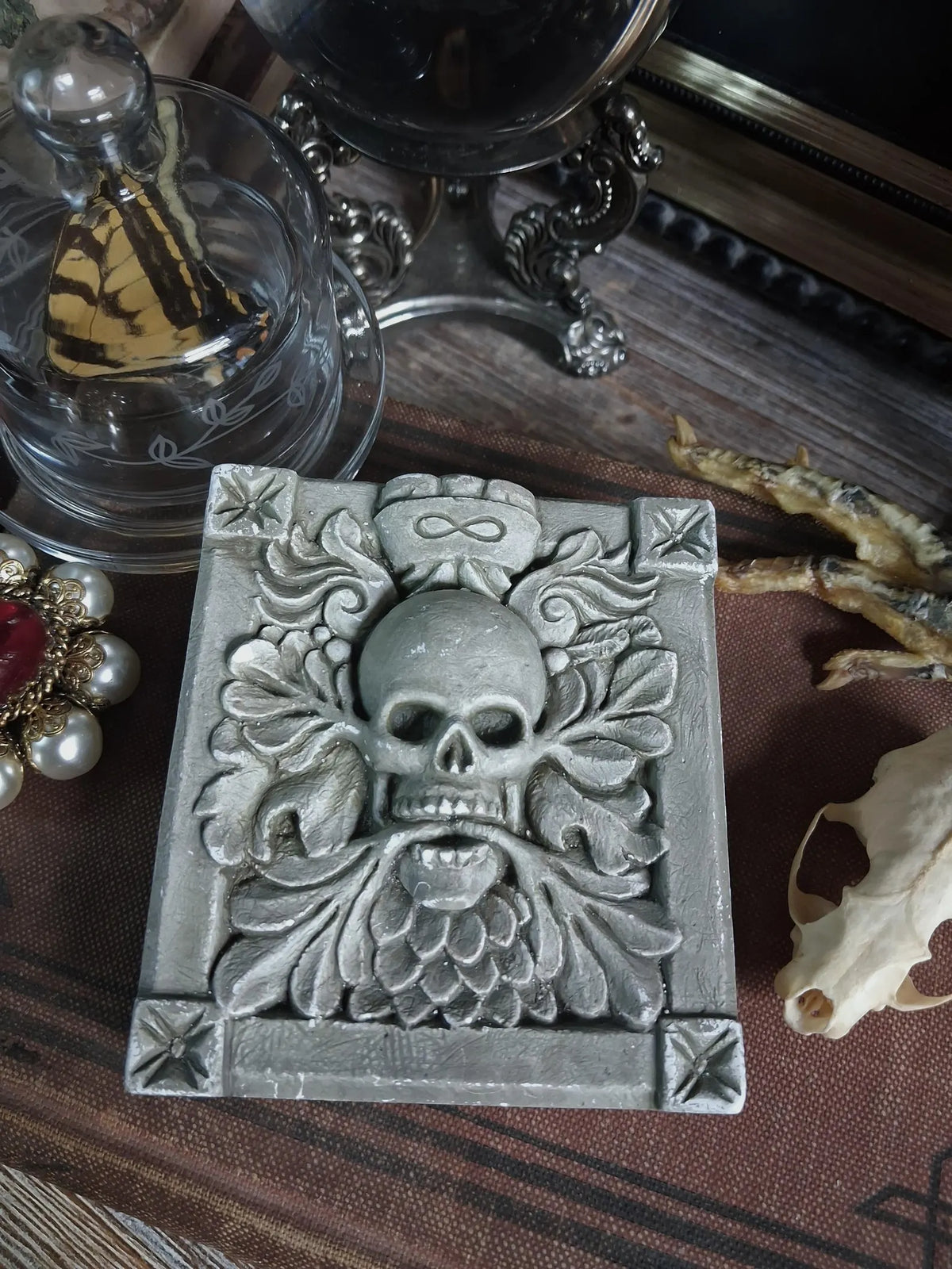 Vintage “Endless Spirit” Skull Wall Plaque