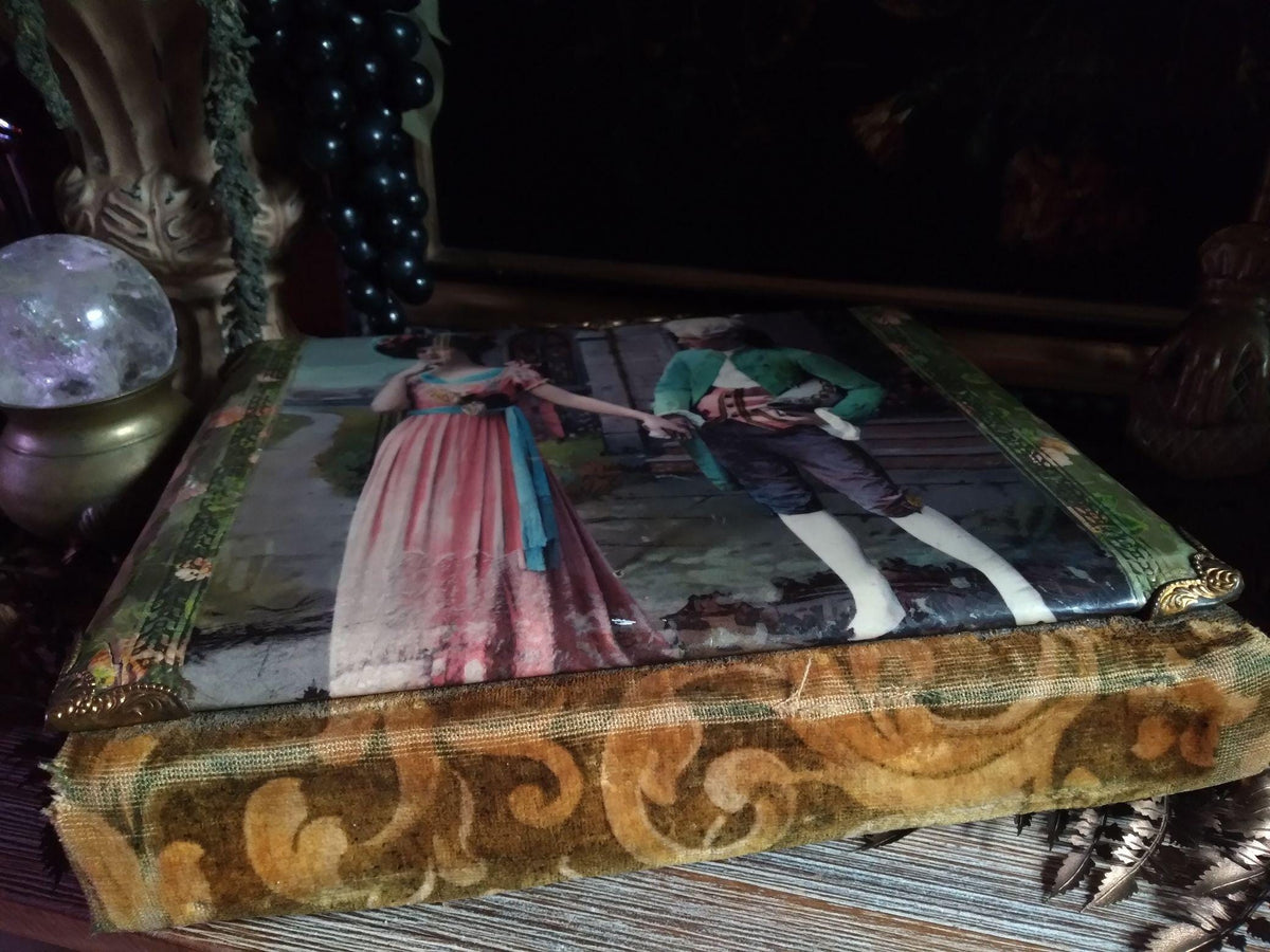 Antique Victorian Green Velvet Photo Album