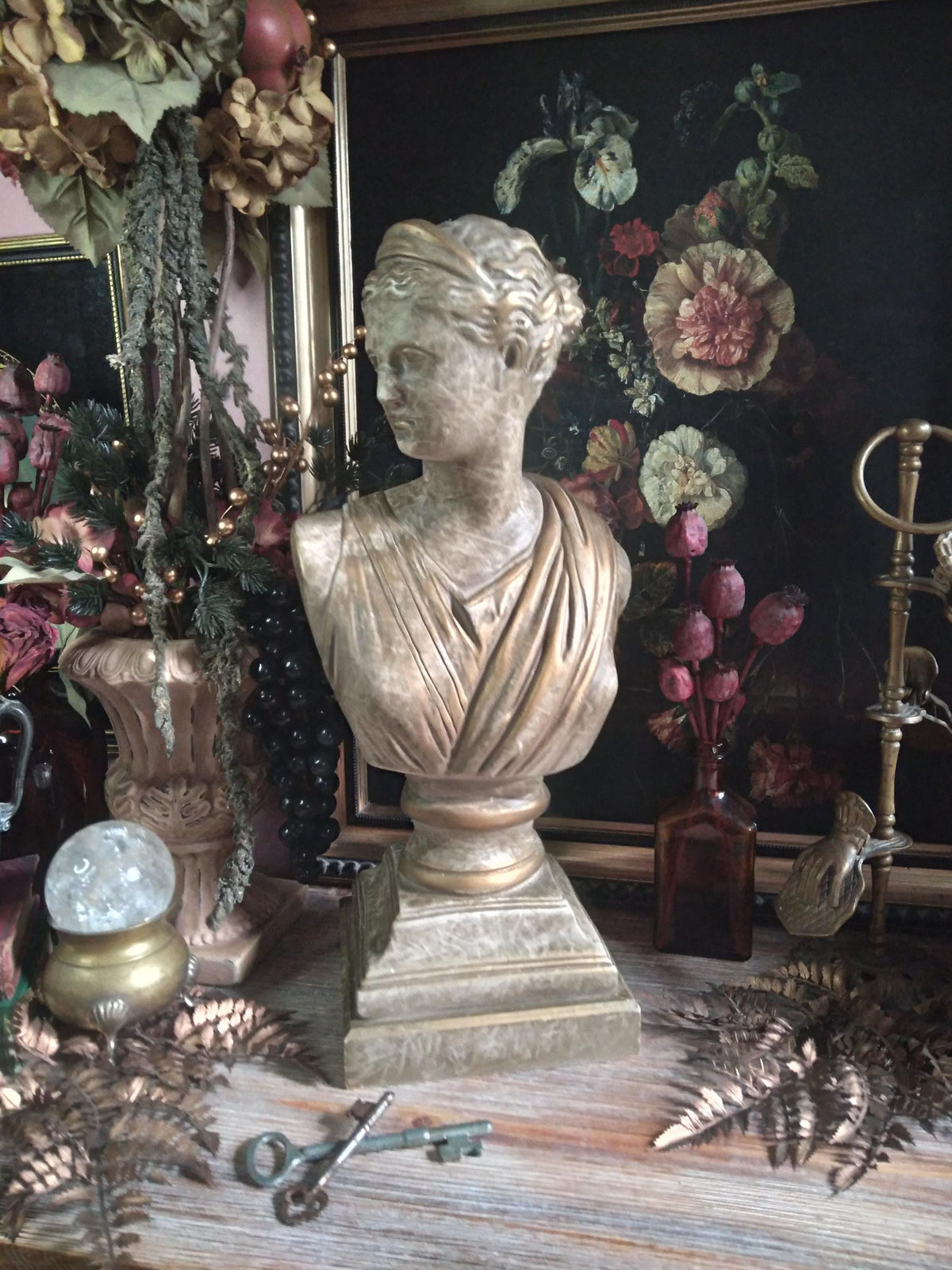 Vintage Plaster Bust of Artemis / Diana