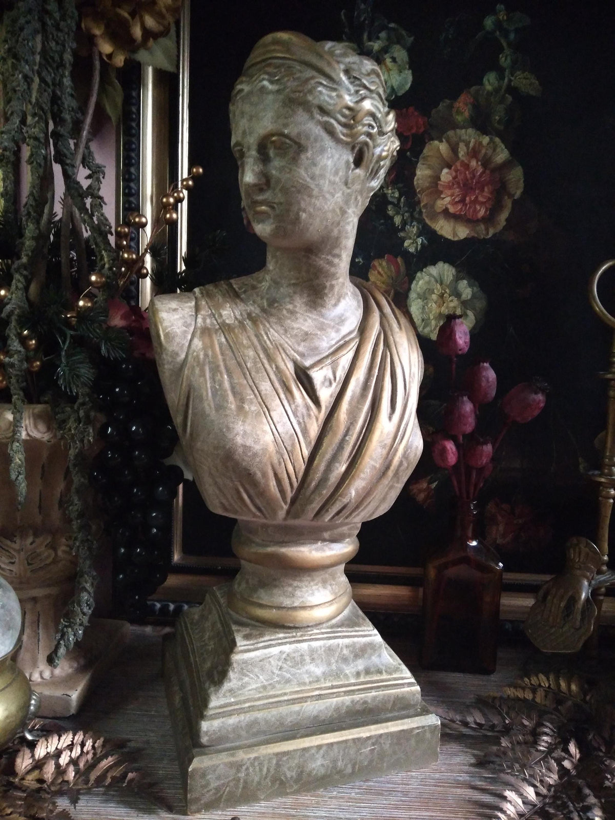 Vintage Plaster Bust of Artemis / Diana