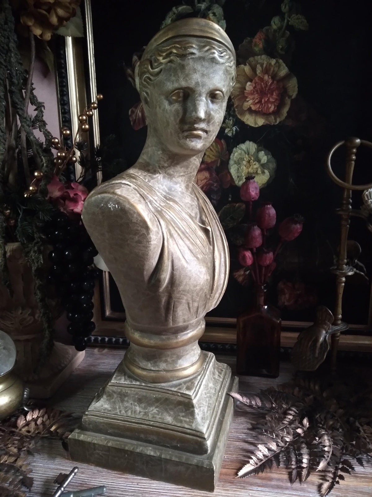 Vintage Plaster Bust of Artemis / Diana