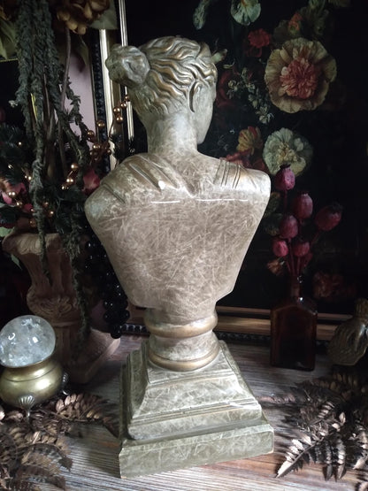 Vintage Plaster Bust of Artemis / Diana