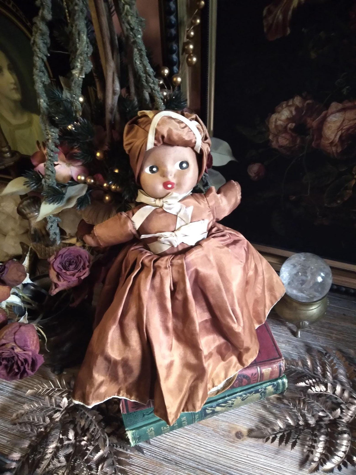 Antique Black & White Topsy-Turvy Doll