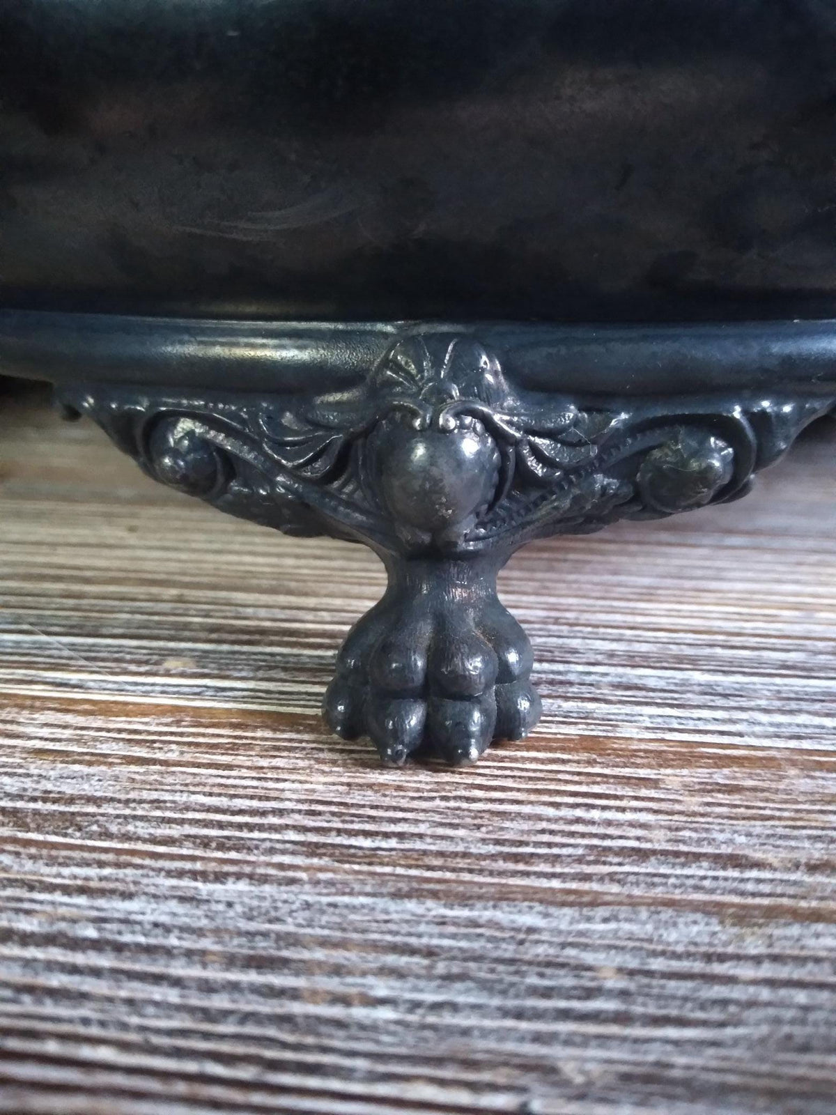 19th-Century Silver Grape Offering Basket