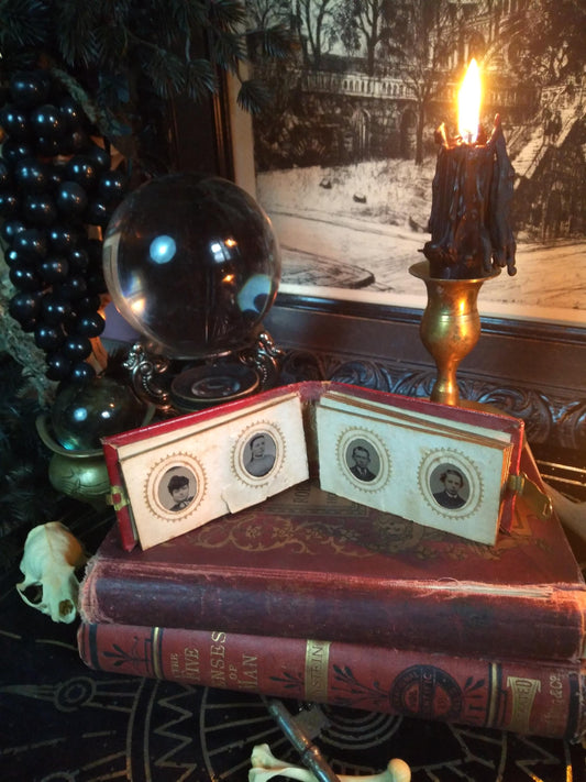 Antique Miniature Gem Tintype Photo Album