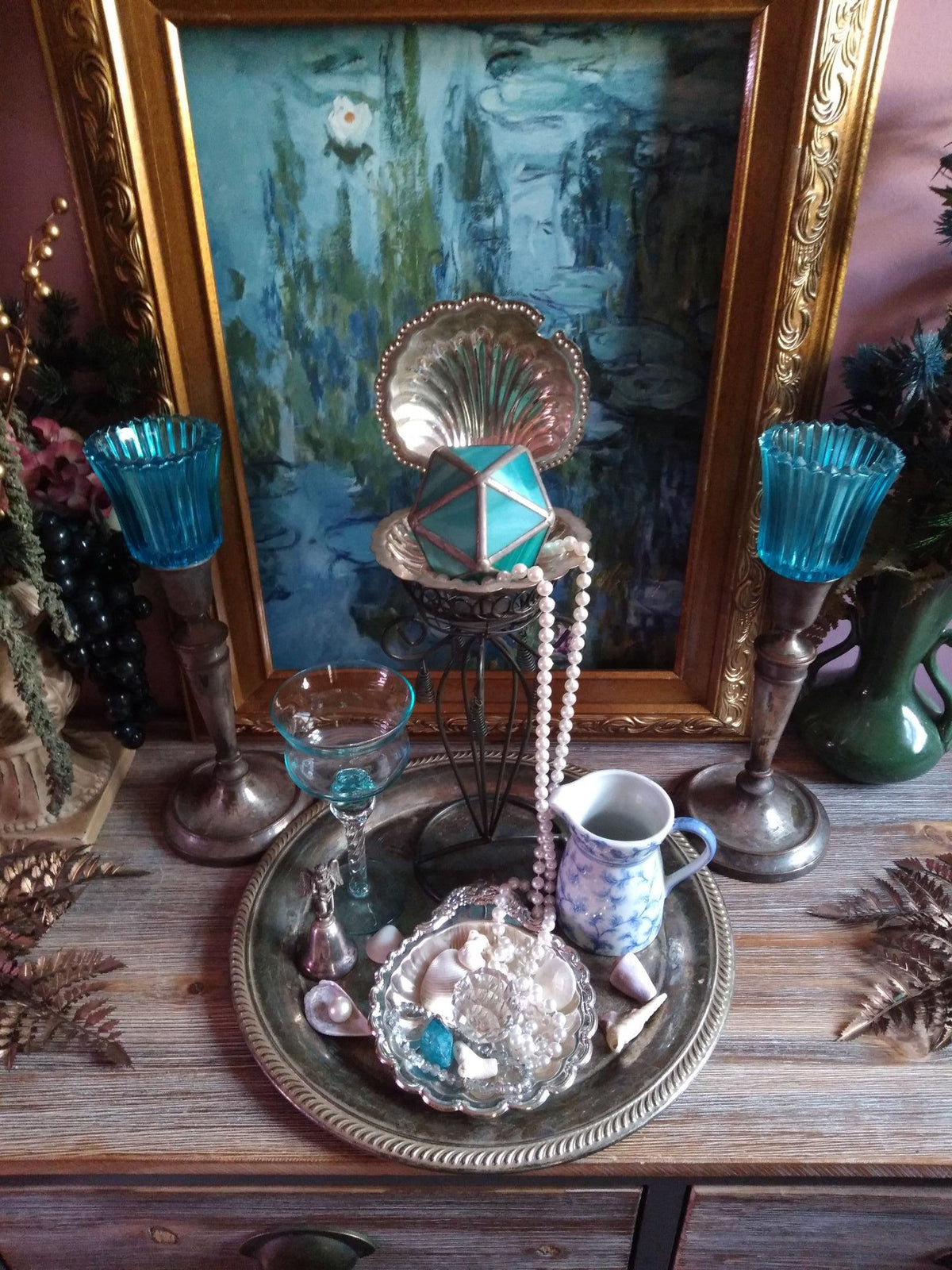Vintage Water Witch Ritual Altar