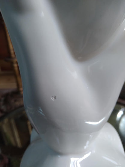 Vintage 1940s White Hand Vase