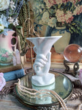 Vintage 1940s White Hand Vase