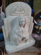 Vintage Notre-Dame Sacred Heart Mary Chalkware Bust