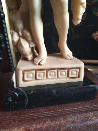 Vintage Alabaster Augustus of Prima Porta Statue