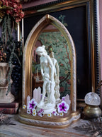 Vintage Gold Gothic Arched Mirror Shelf