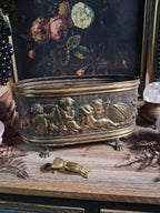 Vintage Lion-Footed Cherub Jardinière