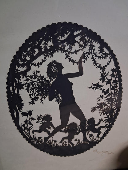 1920s Lotte Gutzlaff Scherenschnitte Silhouette