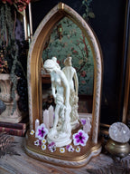 Vintage Gold Gothic Arched Mirror Shelf