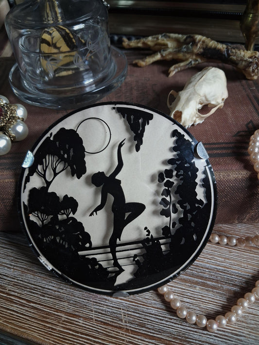 1920s Moonlit Dancing Nymph Silhouette